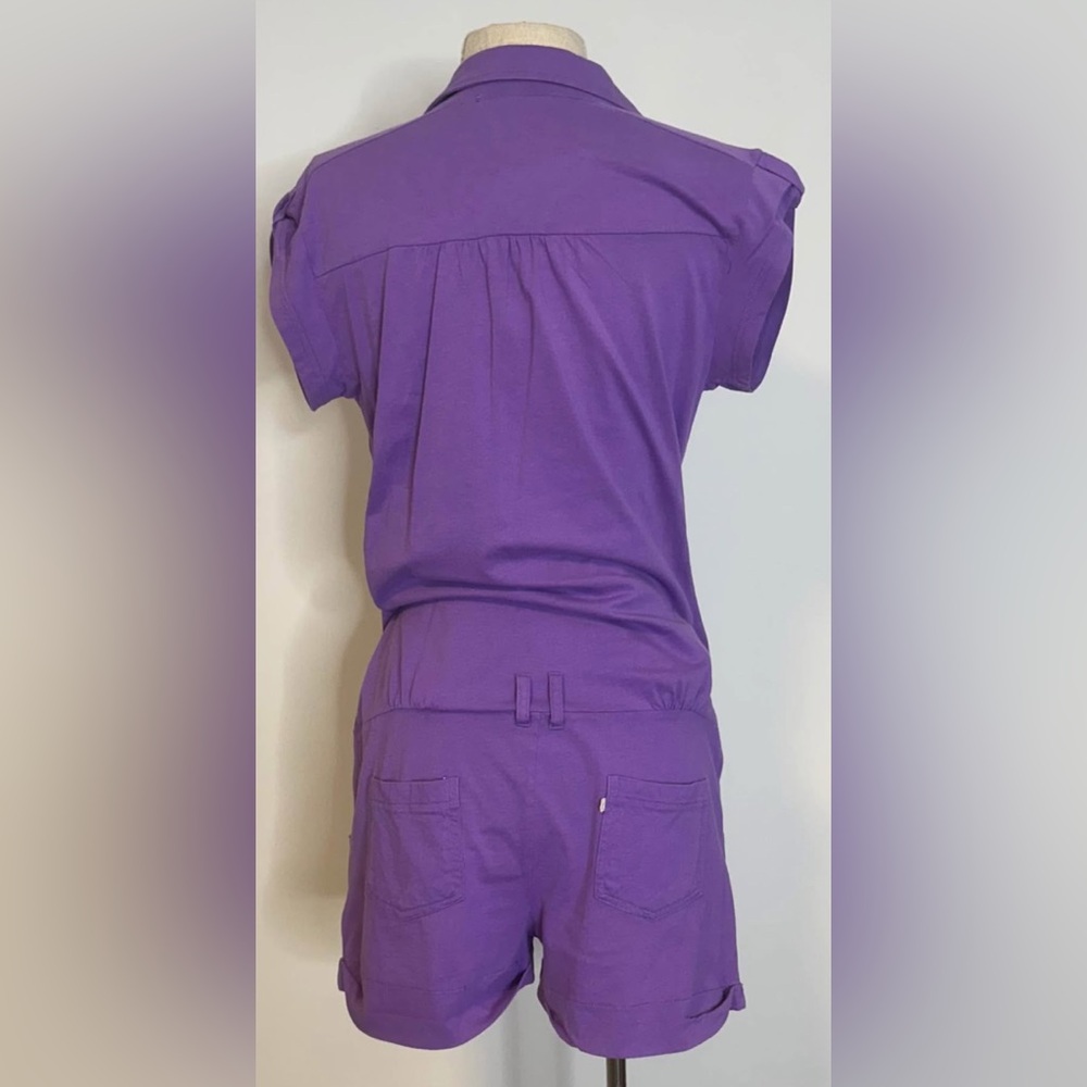 Ichi: Purple Button-Up Romper - Picture 2 of 2